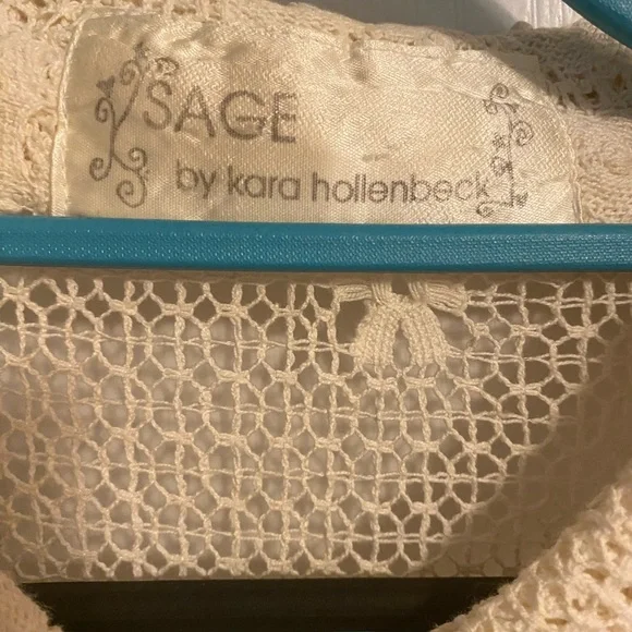 Cream Lace Knit Cardigan/Blouse - Picture 5 of 5